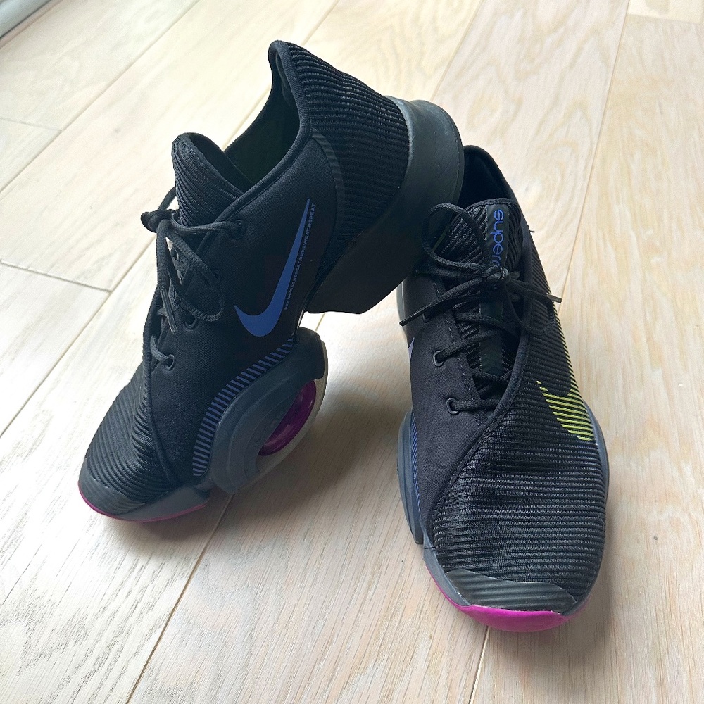Nike Women’s Air Zoom Superrep 2 Sneakers, US 10, Black w/Color Accents